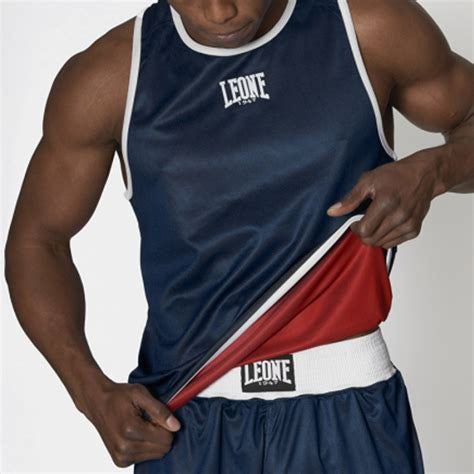 Débardeur LEONE réversible Rouge/Bleu - Entraînement - Boxe Anglaise - Sparring - FIGHTWATCH