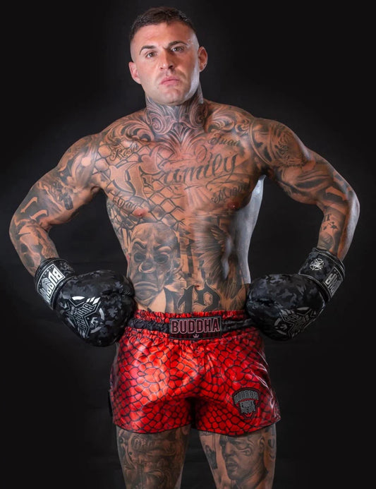 Gants de Boxe Army noir - Boxe Anglaise - Kickboxing - BUDDHA - Niveau Intermédiaire et Débutant - FIGHTWATCH