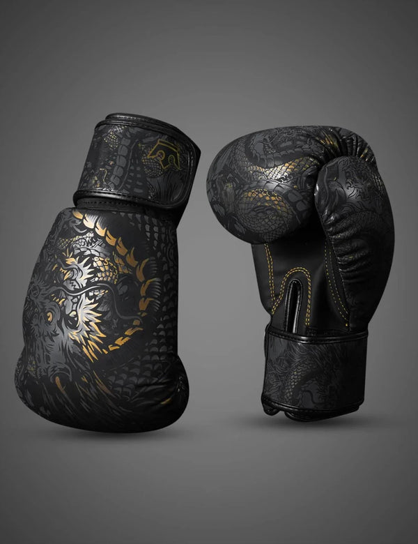 Gants de boxe Dragon noir Buddha