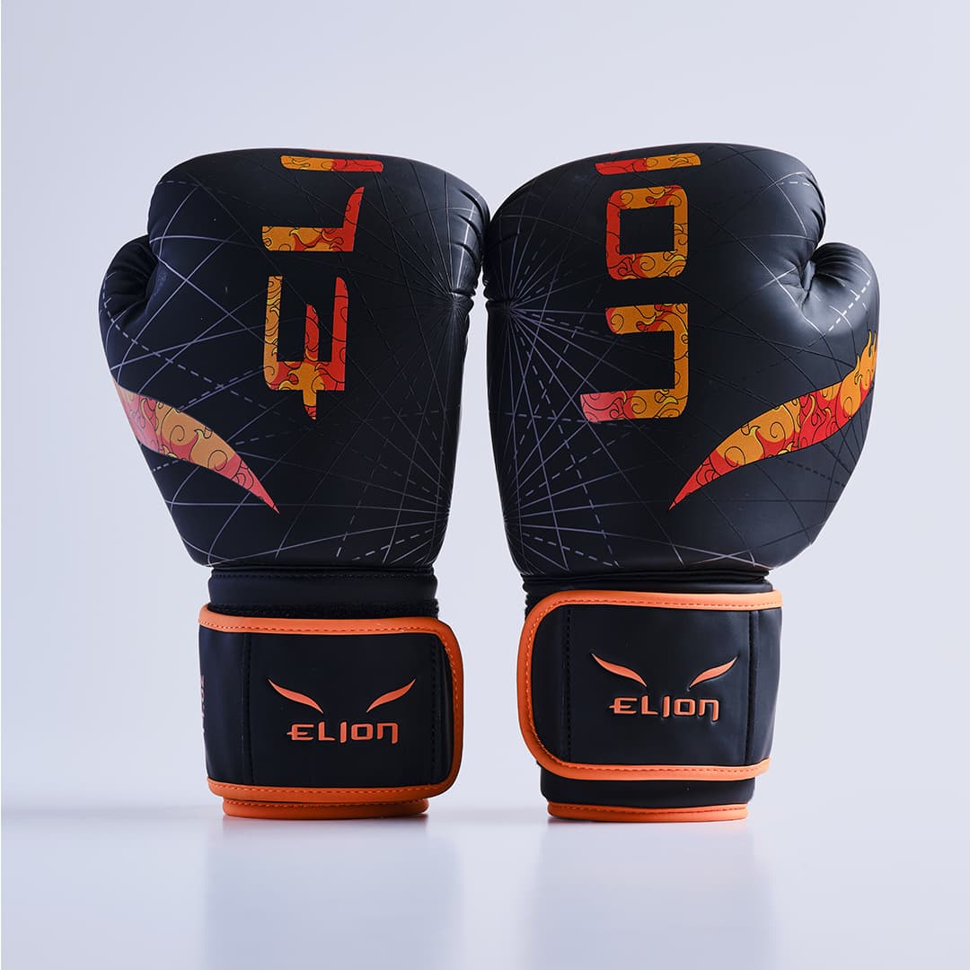 Gants de boxe ELION x One Piece Ace – Noir/Orange - FIGHTWATCHGants de boxe