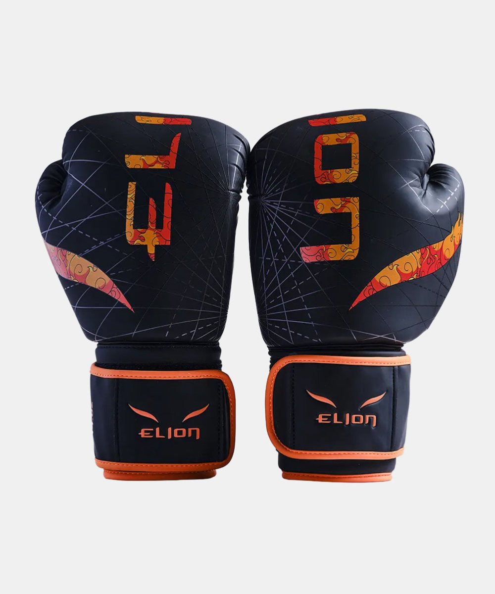 Gants de boxe ELION x One Piece Ace – Noir/Orange - FIGHTWATCHGants de boxe