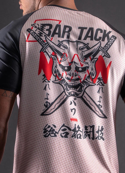 T-shirt DryMax manches Courtes "ONI" - Sable - Bar Tack - MMA - JJB - Sparring - Entraînement - Muay thaï - Kickboxing - FIGHTWATCH