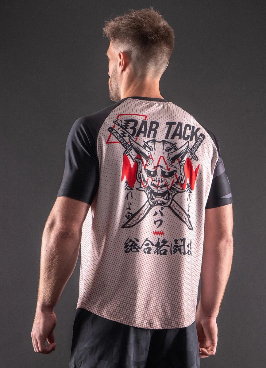 T-shirt DryMax manches Courtes "ONI" - Sable - Bar Tack - MMA - JJB - Sparring - Entraînement - Muay thaï - Kickboxing - FIGHTWATCH