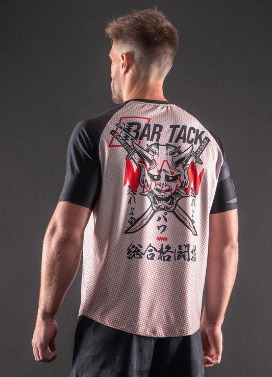T-shirt DryMax manches Courtes "ONI" - Sable - Bar Tack - MMA - JJB - Sparring - Entraînement - Muay thaï - Kickboxing - FIGHTWATCH